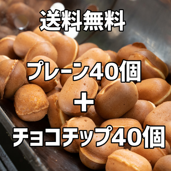 【送料無料】プレーン40個、チョコチップ40個