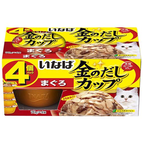 いなばペットフード金のだしカップ４個パックまぐろ７０ｇ×４