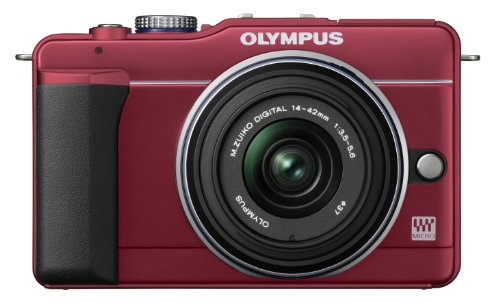 OLYMPUS ミラーレス一眼 E-PL1s レンズキット レッド E-PL1s LKIT RED【中古品】