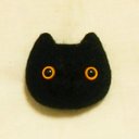 黒猫フェルトブローチ