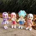 オビツ11服 ob11服 パーカー スカート ねんどろいどどーる ドール衣装 ドール服 ob11 1/12サイズbjd服