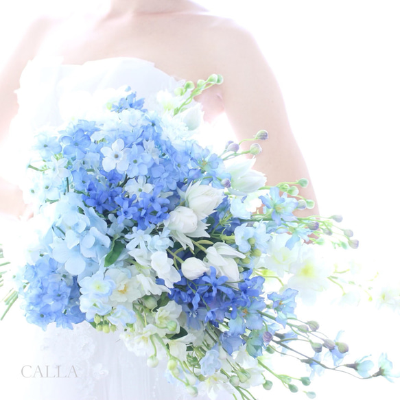 《1点物》Delphinium Clutch Bouquet  ブートニア付