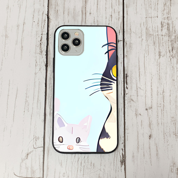 iphoneケース3-1-45 iphone 強化ガラス ねこ・猫・ネコ 箱1 かわいい アイフォン iface