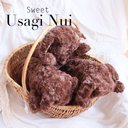 ふわっふわくったりうさぎぬいぐるみ【ローズファー】usanui-choco193-194-196