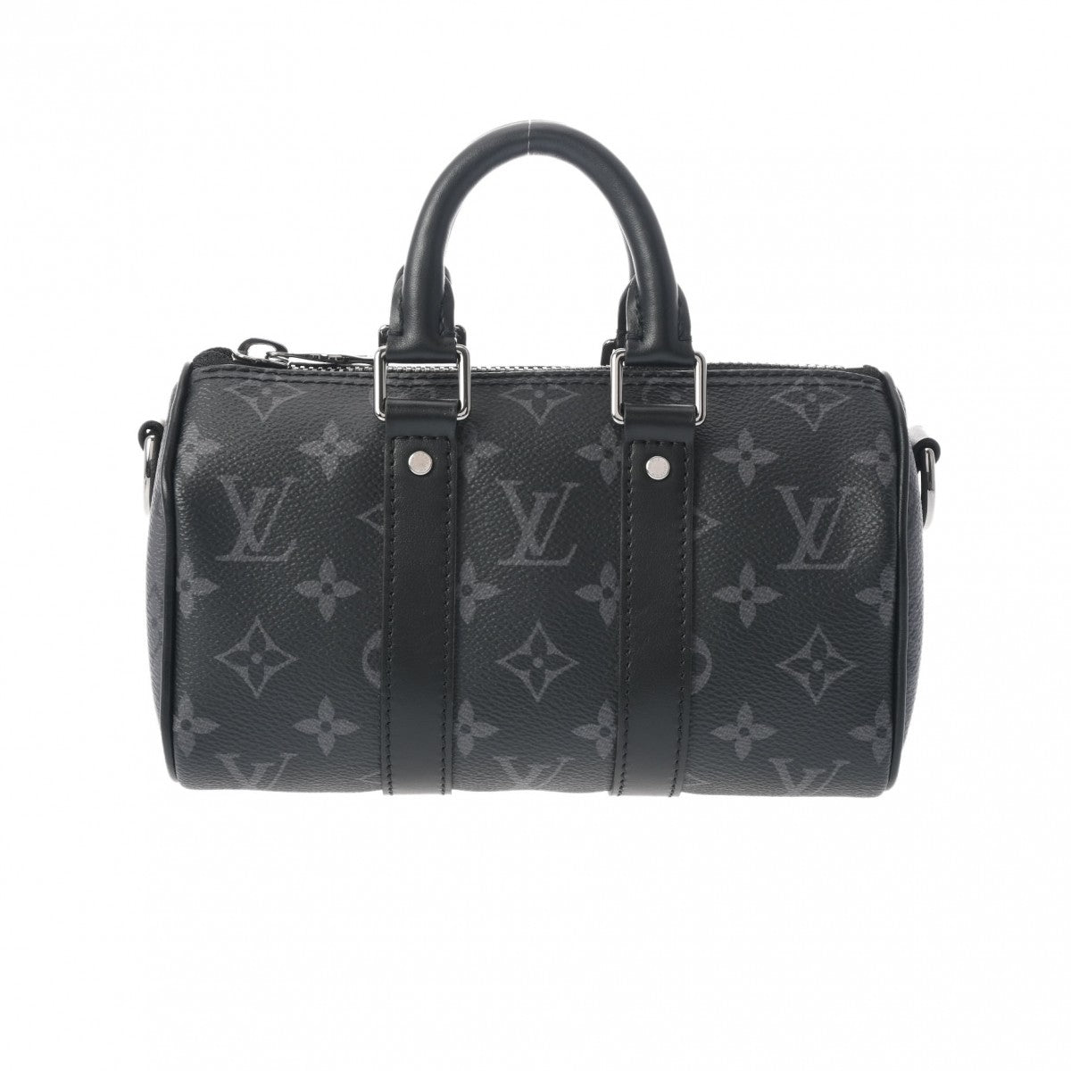 LOUIS VUITTON ルイヴィトン モノグラムエクリプス キーポル XS ブラック M45947 メンズ モノグラムキャンバス ボストンバッグ 新同 中古 