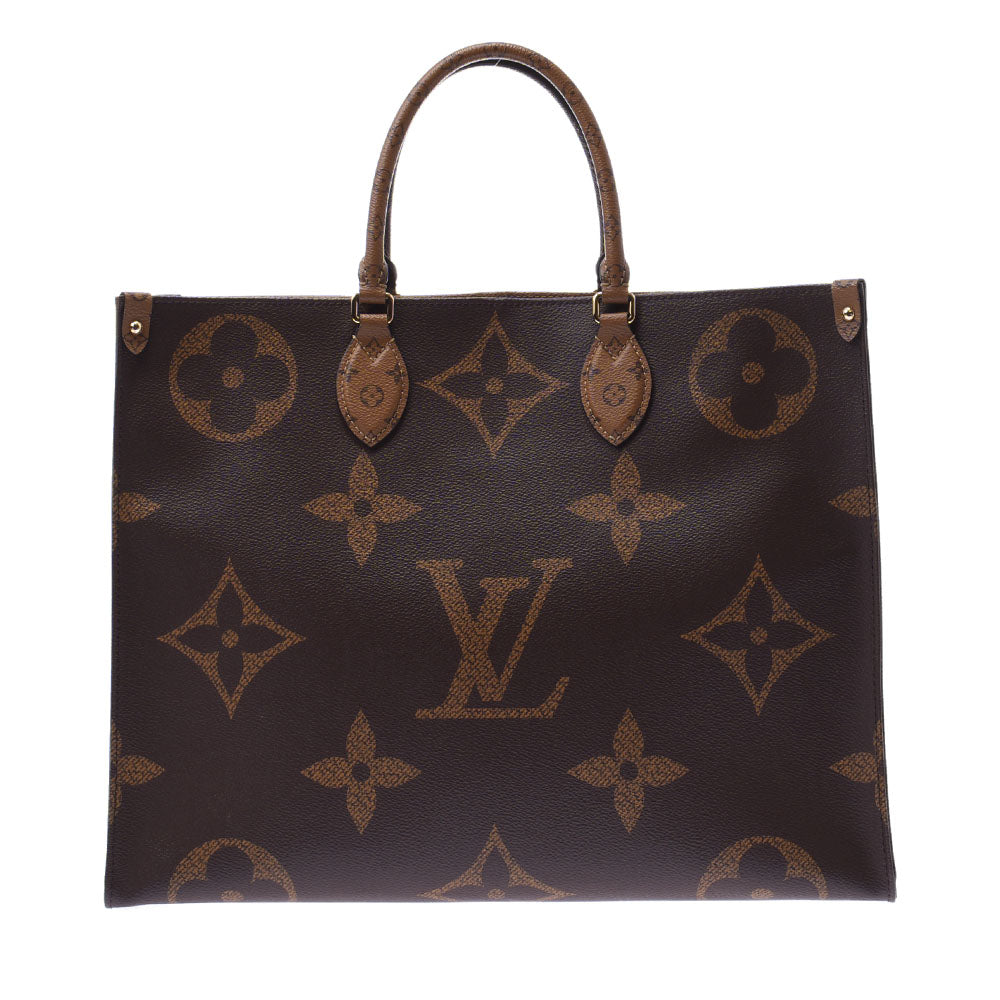 LOUIS VUITTON ルイヴィトン モノグラム リバース オンザゴーGM 旧型 2WAY ブラウン M44576 ユニセックス モノグラムキャンバス トートバッグ Aランク 中古 