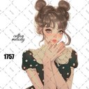 original sticker « no.1757 »     //     人物ステッカー オリジナルステッカー オリジナル人物ステッカー ステッカー cotton melody