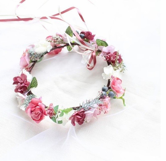 【カスタムオーダー最短３日発送】flower crown* antique pink