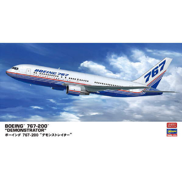 ハセガワ 1/200 ボーイング 767-200 “デモンストレイター” 10853B767200ﾃﾞﾓﾝｽﾄﾚｲﾀ-