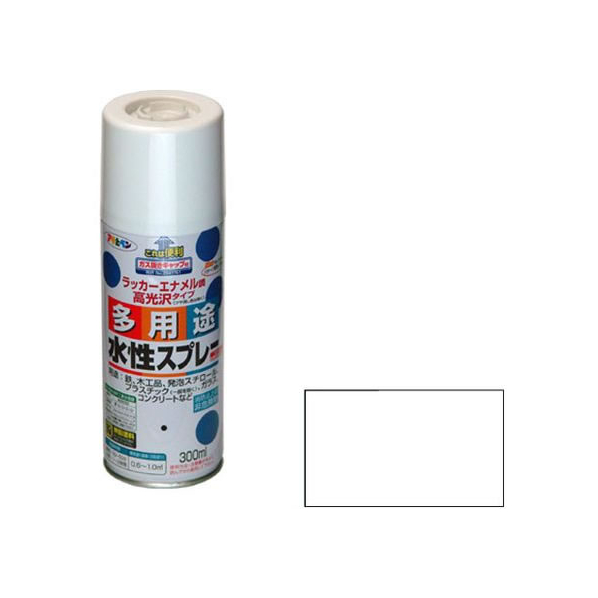 アサヒペン 水性多用途スプレー 300ml 白 FC999NR