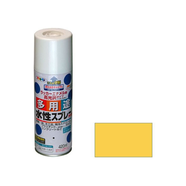 アサヒペン 水性多用途スプレー 420ml ブライトイエロー FC208NS