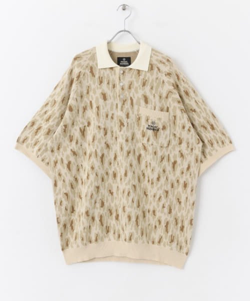 MAGIC NUMBER　LEOPARD KNIT ポロシャツ