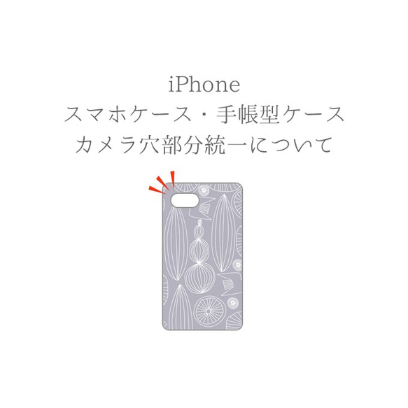 iPhone用スマホケース・手帳型スマホケースのカメラ部分の変更について