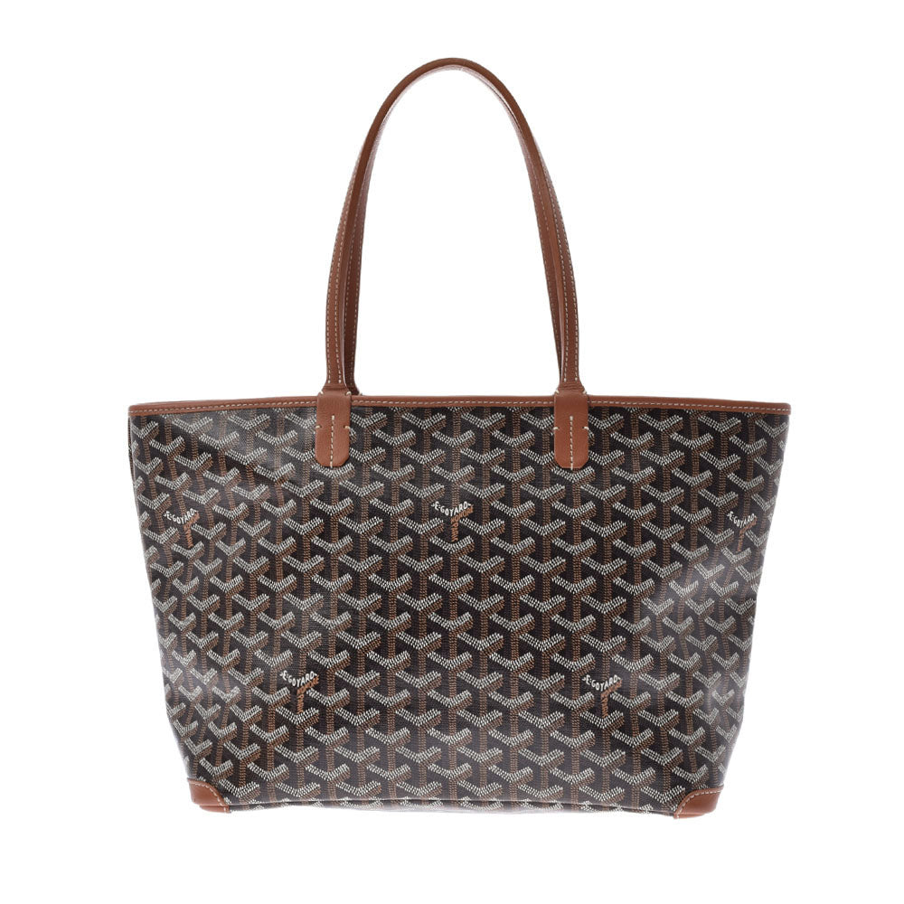 GOYARD ゴヤール アルトワ PM 黒/茶 ユニセックス PVC トートバッグ Aランク 中古 