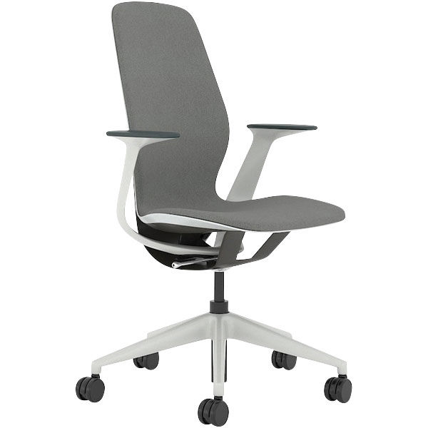 くろがね工作所 Steelcase SILQチェア アーム付 シーガル/カーボンメタリック