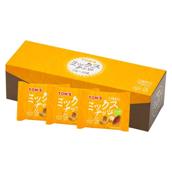 東洋ナッツ食品 ミックスナッツ 12g×25袋 FCC7916-01051327