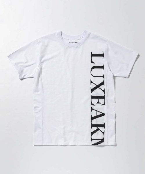 LUXEAKMPLUS(リュクスエイケイエムプラス)ゴルフ バーチカルロゴ半袖Tシャツ【ゴルフ】