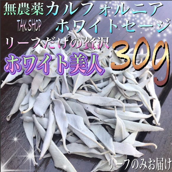 【2025年度カレンダ】新入荷✴︎最上級 カルフォルニア ホワイトセージ リーフ30gプレゼント付✴︎_画像1