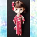 アイシードール　浴衣　女の子　着物　ハンドメイド　アウトフィット