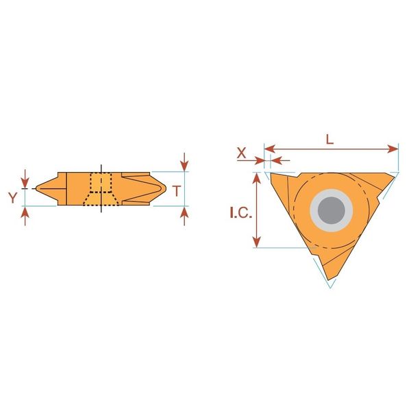 ISO外径ねじ切バーチカルチップ60°P0.8 P25C 【16VER0.8ISOP25C】 16VER0.8ISOP25C（直送品）