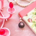 princess macaron☆ブックマーカー〔チョコマカロン×ピンクビジュー〕