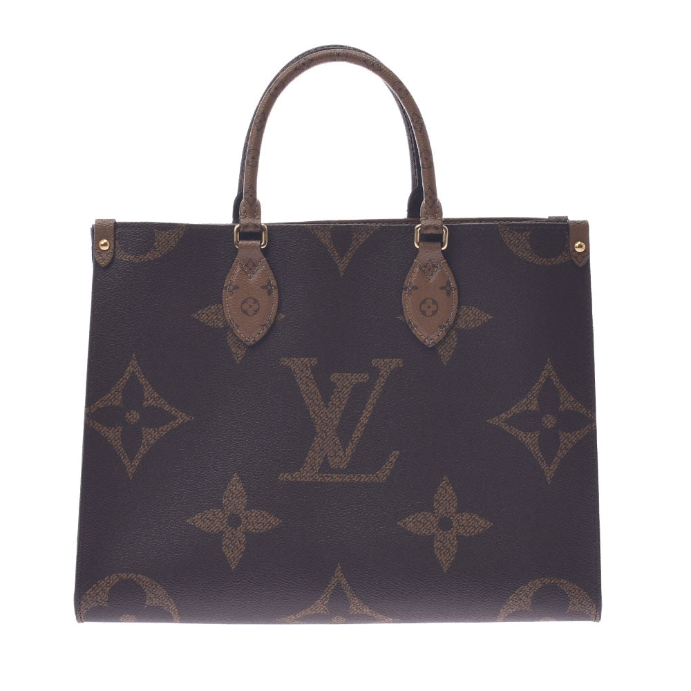 LOUIS VUITTON ルイヴィトン モノグラム リバース オンザゴーMM 2WAYバッグ ブラウン M45321 ユニセックス ジャイアントモノグラムキャンバス トートバッグ 未使用 