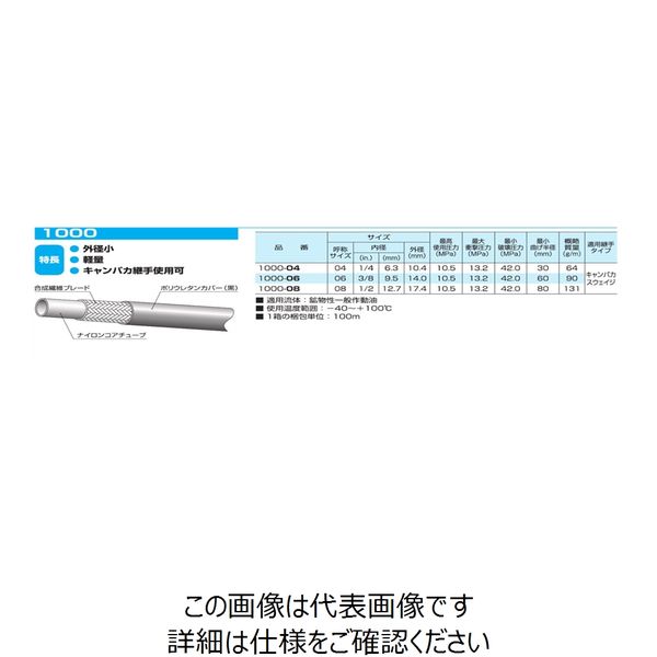 ニッタ（NITTA） ホース 100m 1000-06-100 1巻（直送品）