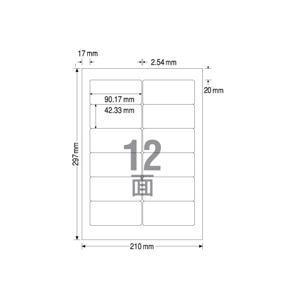 TAC ラベルシールNEC文豪タイプ A4 12面 100枚 1冊（100枚） F840017