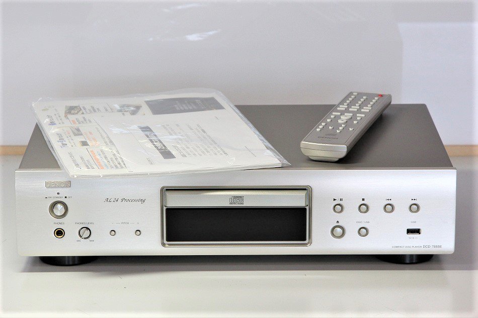 DENON CDプレーヤー プレミアムシルバー DCD-755SESP【中古品】