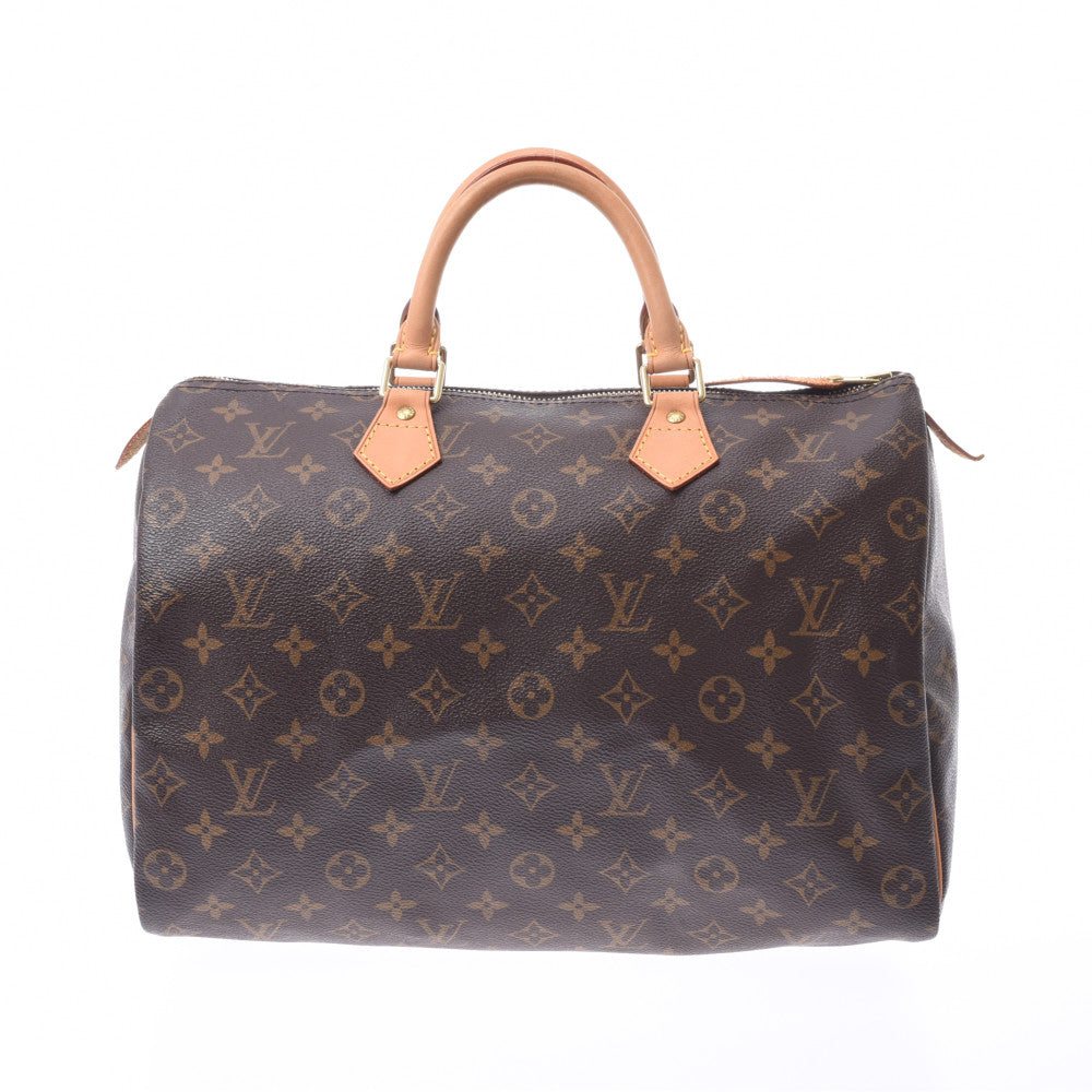 LOUIS VUITTON ルイヴィトン モノグラム スピーディ35 ブラウン M41524 ユニセックス ハンドバッグ ABランク 中古 