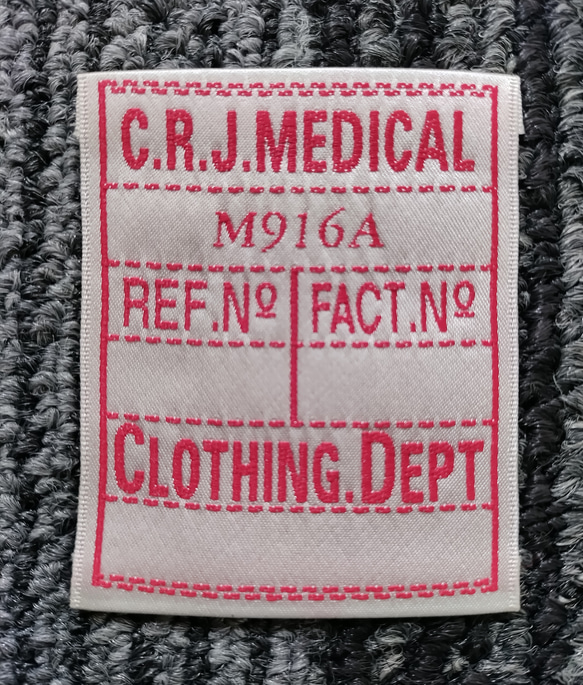 DEAD-STOCK’ 織ネームC.R.J.MEDICAL　M918A CLOTHING.DEPT 　50枚