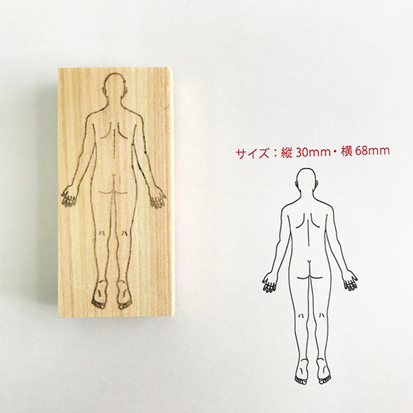 人体スタンプ　小　背面