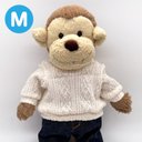 JELLYCAT ジェリーキャット バシュフル Mサイズ用 セーター風 トレーナー 白 ホワイト 着せ替え 洋服 コスチューム