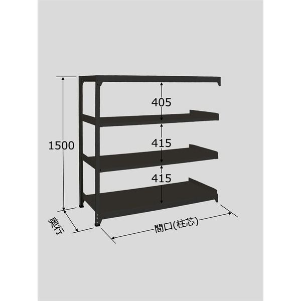 サカエ ラークラック(ブラック/150kg/高さ1500/連結) RLK-9514R 1台（直送品）