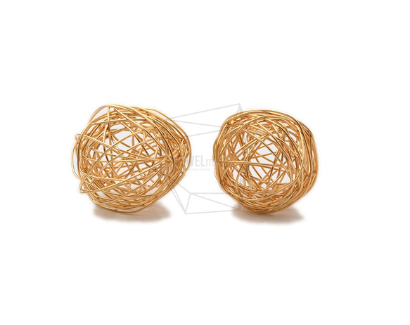 PDT-2093-MG【2個入り】ワイヤーノットボールペンダント,Wire Knot Ball Charm