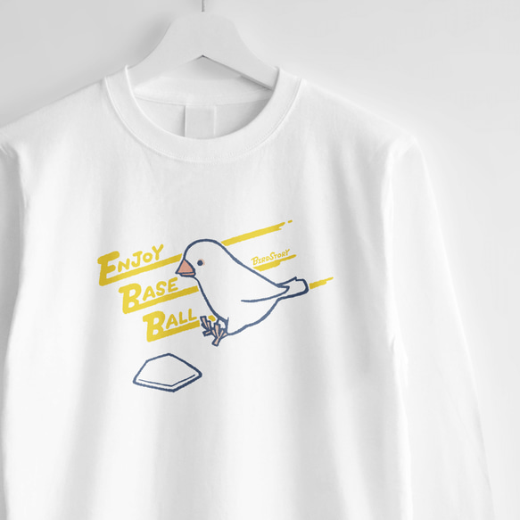 長袖Tシャツ（ENJOY BASEBALL / ホームスチール / ホワイト）