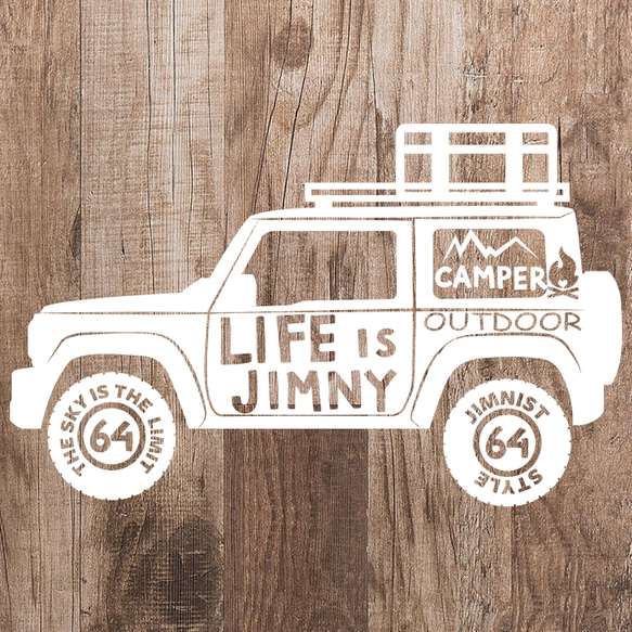 ジムニーJB64 LIFEis JIMNY カッティングステッカー