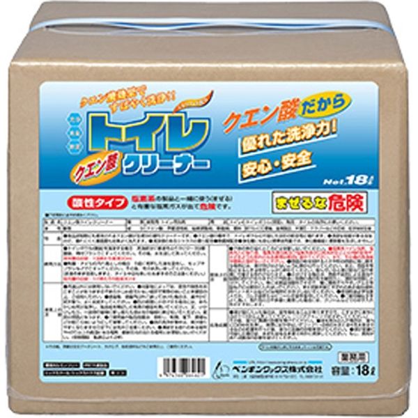 ペンギンワックス クエン酸トイレクリーナー　18L 4976560064621 1缶（直送品）