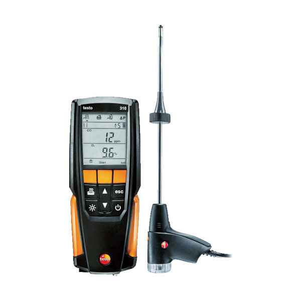 テストー 燃焼排ガス分析計 testo 310 O2，CO TESTO310 1個 438-6990（直送品）