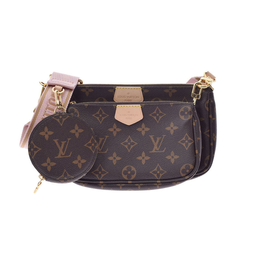 LOUIS VUITTON ルイヴィトン モノグラム ミュルティ ポシェット アクセソワール ローズクレール M44840 レディース モノグラムキャンバス ショルダーバッグ 新同 中古 