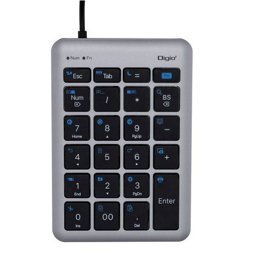 ナカバヤシ TNK-SU235GYBK ショートカット満載 USB Type-C有線テンキーボード Mac/Windows11対応 グレーブラック