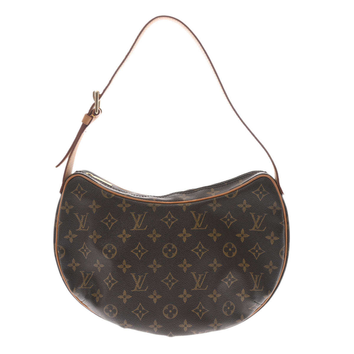 LOUIS VUITTON ルイヴィトン モノグラム ポシェット クロワッサン MM ブラウン M51512 レディース モノグラムキャンバス ワンショルダーバッグ ABランク 中古 