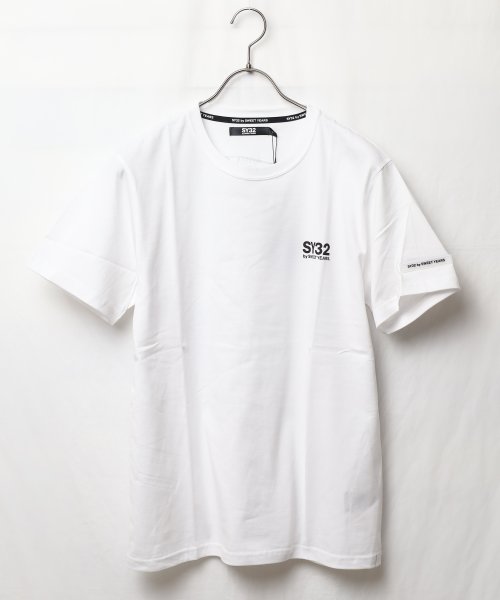 【73】【12234J】【it】【SY32 by SWEET YEARS】BOX LOGO BACK PRINT TEE