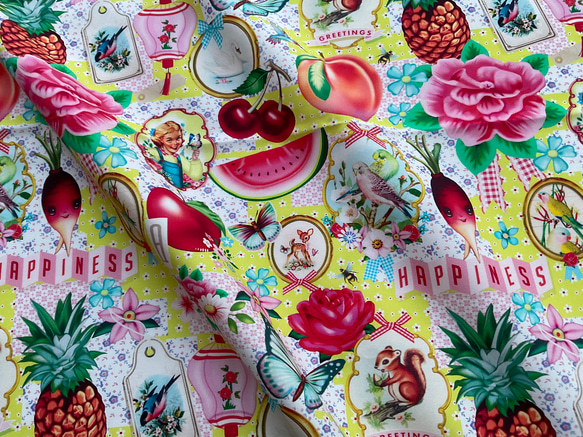 日本初上陸　第2弾　Fiona Hewitt Fabric “Fruits”