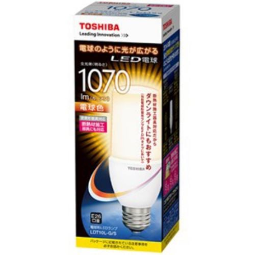 東芝 LDT10L-G/S LED電球 「E-CORE」 （一般電球T形・全光束1070lm/電球色・口金E26）