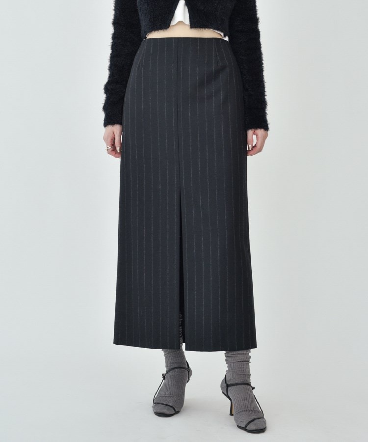 ドレステリア/CODE A ｜ wool stripe slit long skirt