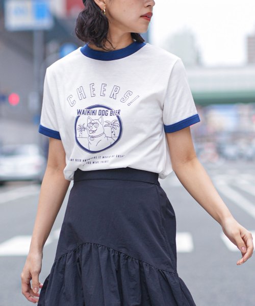 リンガー半袖Tシャツ