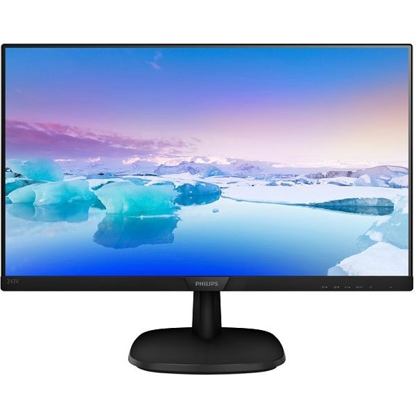 フィリップス 23.8インチワイド液晶モニター 243V7QJAB/11 ブラック 1台（直送品）