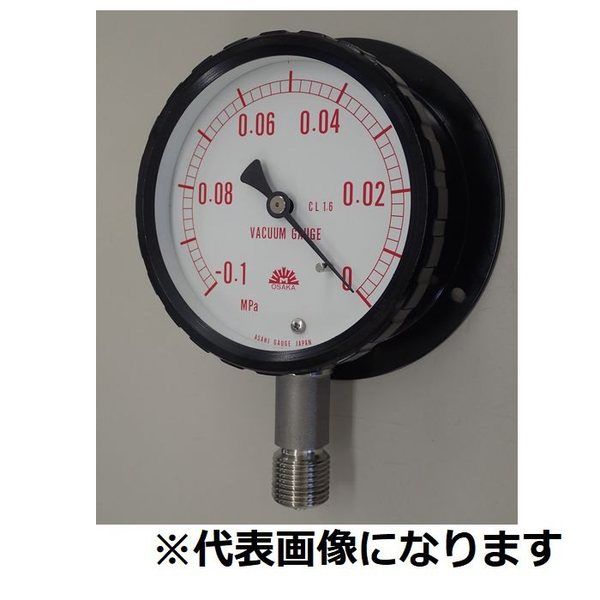 旭計器工業 密閉形真空計 B形 蒸気用耐振形 【315ーB750Xー0.1MPAーMV】 315-B750X-0.1MPA-MV 1個（直送品）