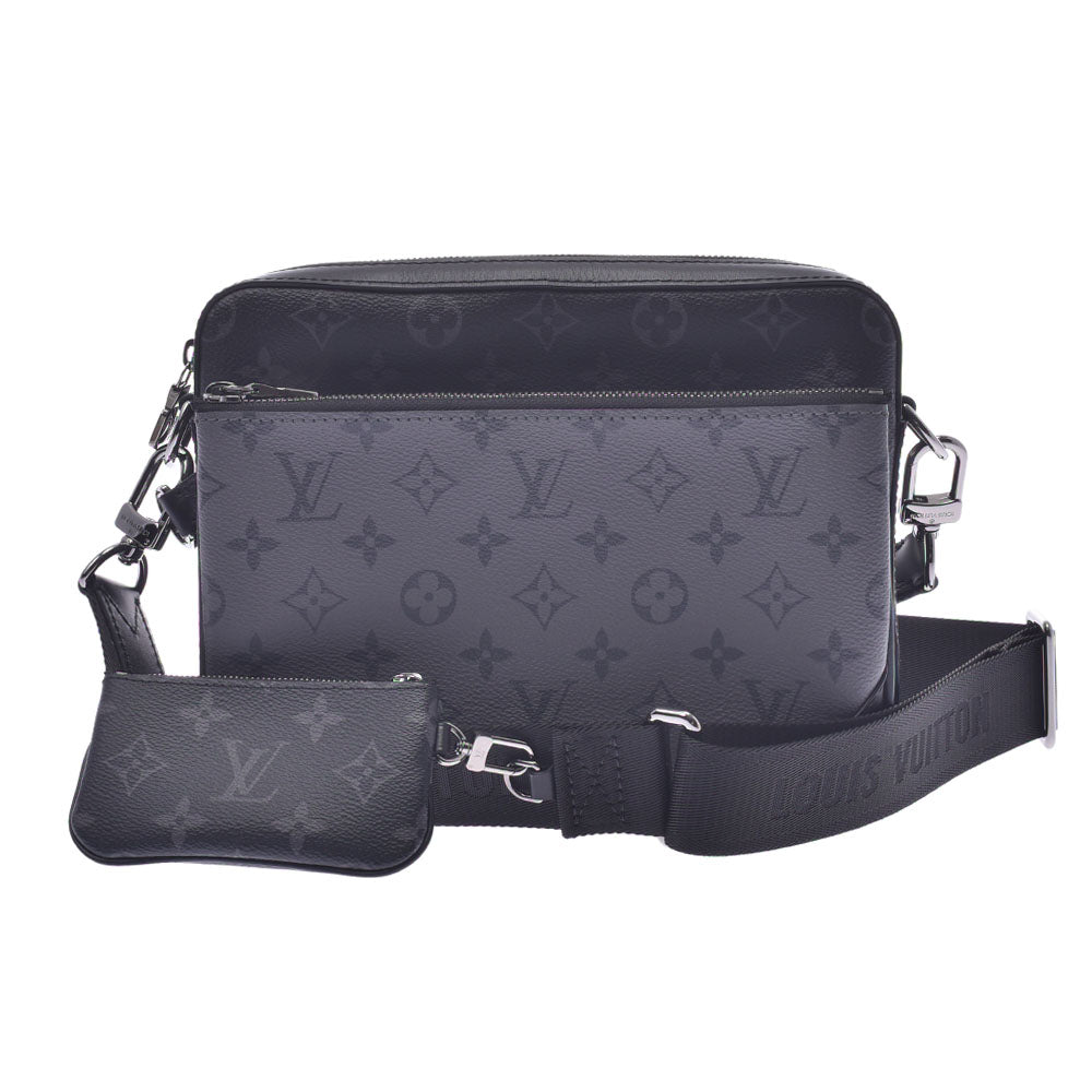 LOUIS VUITTON ルイヴィトン モノグラム エクリプス リバース トリオメッセンジャー 黒/グレー M69443 メンズ モノグラムエクリプスキャンバス ショルダーバッグ 新品 